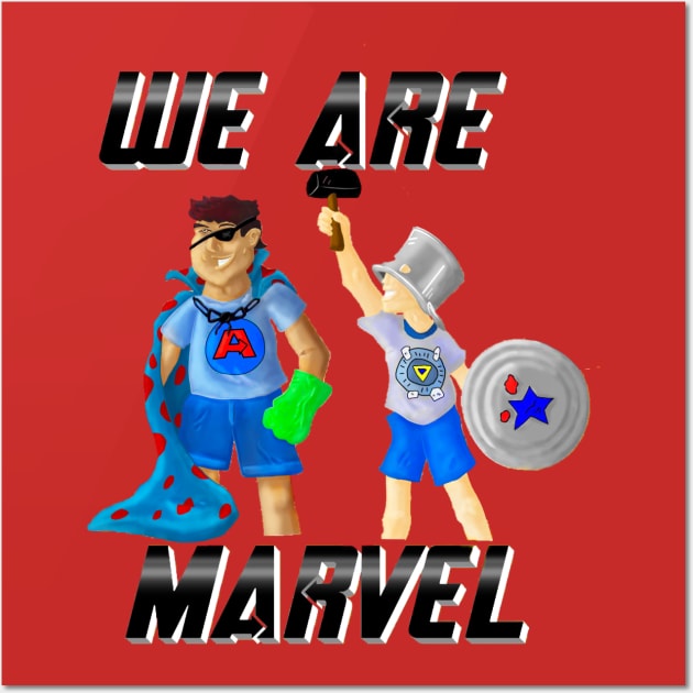 We Are Marvel Pod Just Name and Characters Wall Art by We Are Marvel Pod